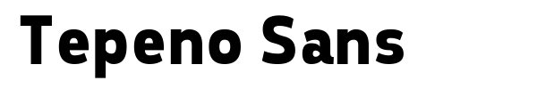 Tepeno Sans font preview